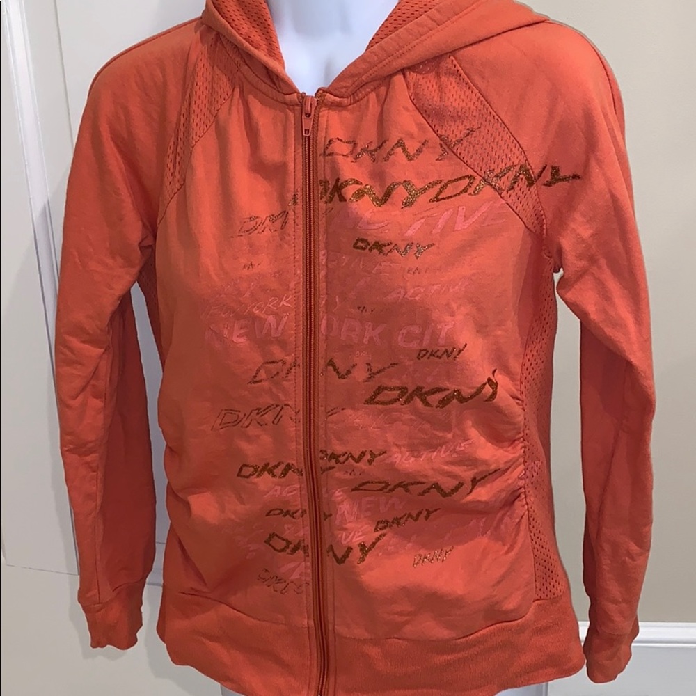 Orange zip up hoody
